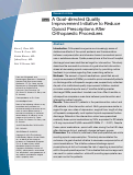 Cover page: A Goal-directed Quality Improvement Initiative to Reduce Opioid Prescriptions After Orthopaedic Procedures.