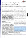 Cover page: Plant responses to increasing CO2 reduce estimates of climate impacts on drought severity