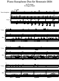 Cover page: Piano Saxophone Duo in D minor for Resonate 2024