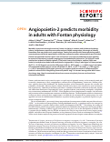 Cover page: Angiopoietin-2 predicts morbidity in adults with Fontan physiology