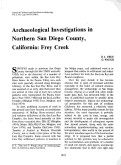 Cover page: Archaeological Investigations in Northern San Diego County, California: Frey Creek