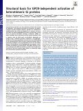 Cover page: Structural basis for GPCR-independent activation of heterotrimeric Gi proteins