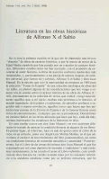 Cover page: Literatura en las obras históricas de Alfonso X el Sabio