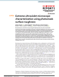 Cover page: Extreme ultraviolet microscope characterization using photomask surface roughness