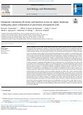 Cover page: Nematode community diversity and function across an alpine landscape undergoing plant colonization of previously unvegetated soils