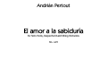 Cover page: El Amor a la Sabiduría