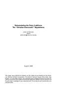 Cover page: Reformulating the Party Coalitions: The "Christian Democratic" Republicans