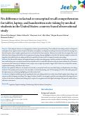 Cover page: No difference in factual or conceptual recall comprehension for tablet, laptop, and handwritten note-taking by medical students in the United States: a survey-based observational study
