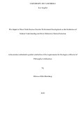 Cover page: The Impact of Short-Term Science Teacher Professional Development on the Evaluation of Student Understanding and Errors Related to Natural Selection