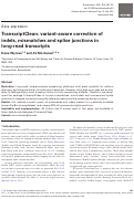 Cover page: TranscriptClean: variant-aware correction of indels, mismatches and splice junctions in long-read transcripts.