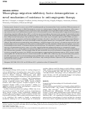 Cover page: Macrophage migration inhibitory factor downregulation: a novel mechanism of resistance to anti-angiogenic therapy