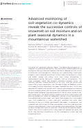Cover page: Advanced monitoring of soil-vegetation co-dynamics reveals the successive controls of snowmelt on soil moisture and on plant seasonal dynamics in a mountainous watershed