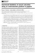 Cover page: Carotenoid limitation of sexual coloration along an environmental gradient in guppies