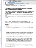 Cover page: Physical Activity and Hippocampal Sub-Region Structure in Older Adults with Memory Complaints