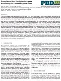 Cover page: Proxy-Based V<sub>S30</sub> Prediction in Alaska Accounting for Limited Regional Data