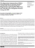 Cover page: The Association between Use of Online Social Networks to Find Sex Partners and Sexually Transmitted Infection Diagnosis among Young Men Who Have Sex with Men and Transgender Women Living with HIV