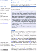 Cover page: Validation of the imperial psychedelic predictor scale.