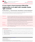 Cover page: A case report of percutaneous MitraClip implantation in an adult with a double-outlet right ventricle.