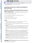 Cover page: Assessment of the spectrum of hepatic encephalopathy: A multicenter study