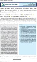 Cover page: Testing the forest refuge hypothesis in sub-Saharan Africa using species distribution modeling for a key savannah tree species, Senegalia senegal (L.) Britton