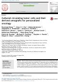 Cover page: Cultured circulating tumor cells and their derived xenografts for personalized oncology