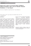 Cover page: Improved Control of Tyrosine Kinase Inhibitor-Induced Diarrhea with a Novel Chloride Channel Modulator: A Case Report