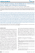 Cover page: LoCoH: Nonparameteric Kernel Methods for Constructing Home Ranges and Utilization Distributions