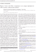 Cover page: Reply to “Letter to the Editor: Acupuncture is not a unique explanation for reflex excitatory cardiovascular responses”