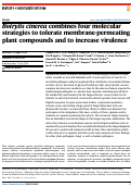 Cover page: Botrytis cinerea combines four molecular strategies to tolerate membrane-permeating plant compounds and to increase virulence.