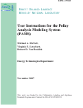 Cover page: Methodology Description for the Policy Analysis Modeling System: