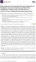 Cover page: Enhancement of Recombinant Protein Production in Transgenic Nicotiana benthamiana Plant Cell Suspension Cultures with Co-Cultivation of Agrobacterium Containing Silencing Suppressors