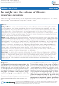 Cover page: An insight into the sialome of Glossina morsitans morsitans