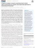 Cover page: Temporal changes in plasma membrane lipid content induce endocytosis to regulate developmental epithelial-to-mesenchymal transition