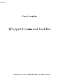 Cover page: Whipped cream and Iced Tea