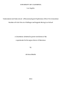 Cover page: Understudied and Underserved: A Phenomenological Exploration of How First-Generation Students of Color Perceive Challenges and Supports During Law School