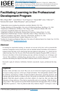 Cover page: Facilitating Learning in the Professional Development Program