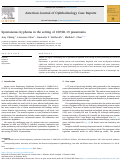 Cover page: Spontaneous hyphema in the setting of COVID-19 pneumonia