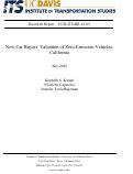 Cover page: New Car Buyers' Valuation of Zero-Emission Vehicles: California