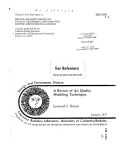 Cover page: A REVIEW OF AIR QUALITY MODELING TECHNIQUES. VOLUME 8 OF THE FINAL REPORT ON HEALTH AND SAFETY IMPACTS OF NUCLEAR, GEOTHERMAL, AND FOSSIL-FUEL ELECTRIC GENERATION IN CALIFORNIA