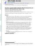 Cover page: Blueberry Supplementation Mitigates Altered Brain Plasticity and Behavior after Traumatic Brain Injury in Rats