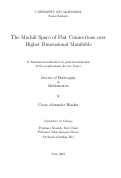 Cover page: The Moduli Space of Flat Connections over Higher Dimensional Manifolds