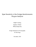 Cover page of Span Sensitivity of Scripps Interferometric Oxygen Analyzer