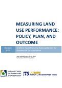 Cover page: Measuring Land Use Performance: Policy, Plan, and Outcome