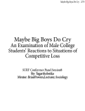 Cover page: Maybe Big Boys Do Cry: An Examination of Male College Students' Reactions to Situations of Competitive Loss