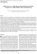 Cover page: Adherence to a Videogame-Based Physical Activity Program for Older Adults with Schizophrenia.