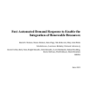 Cover page: Fast Automated Demand Response to Enable the Integration of Renewable Resources