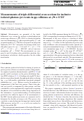 Cover page: Measurements of triple-differential cross sections for inclusive isolated-photon+jet events in pp collisions at s=8TeV