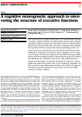 Cover page of A cognitive neurogenetic approach to uncovering the structure of executive functions.
