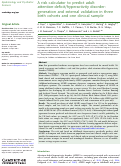 Cover page: A risk calculator to predict adult attention-deficit/hyperactivity disorder: generation and external validation in three birth cohorts and one clinical sample