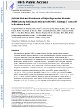 Cover page: Suicide risk and prevalence of major depressive disorder (MDD) among individuals infected with HIV-1 subtype C versus B in Southern Brazil